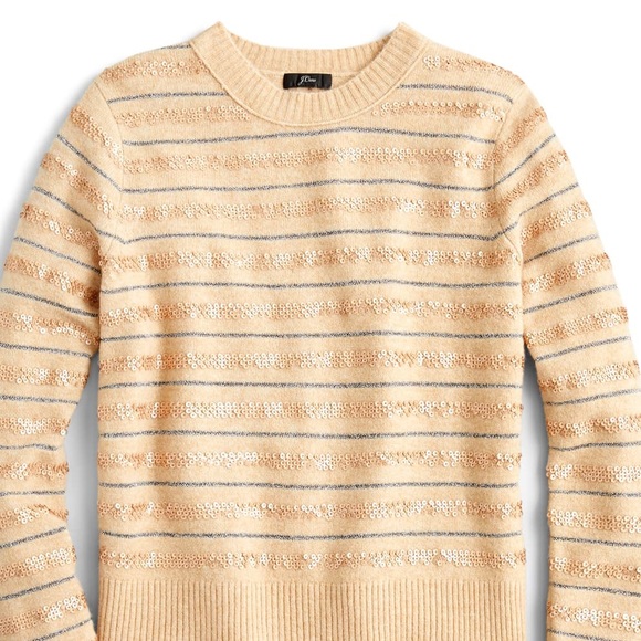 J. Crew Sweaters - NWT! J. Crew sequin striped super soft sweater